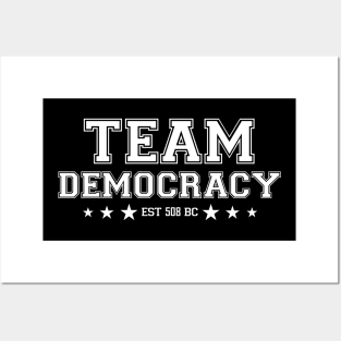 Team Democracy White Posters and Art